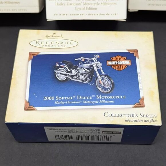 HALLMARK Keepsake Ornament Christmas HARLEY DAVIDSON MOTORCYCLE Lot of 4 NIB - Picture 4 of 6